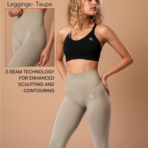 Own U - Taupe High-Waisted Leggings